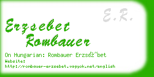 erzsebet rombauer business card